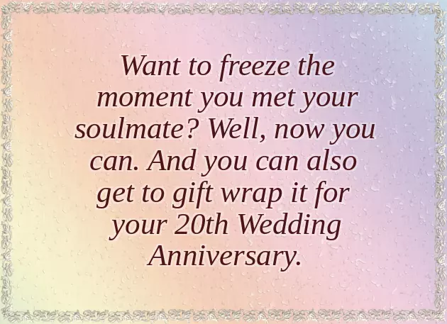 20 Year Anniversary Gift 20 Year Anniversary Gift