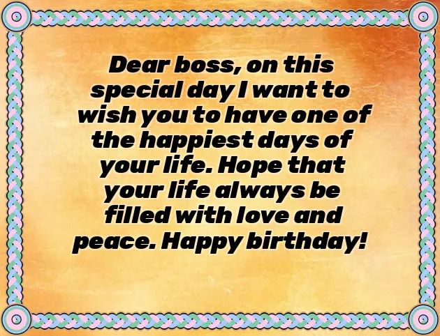 Happy Birthday Wishes For Manager