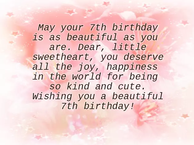 Quotes For 7Th Birthday Girl Quotes For 7Th Birthday Girl