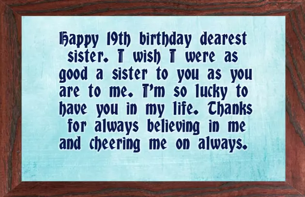 Happy 19Th Birthday Sister Happy 19Th Birthday Sister