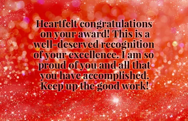 Congratulations Message On Award Congratulations Message On Award
