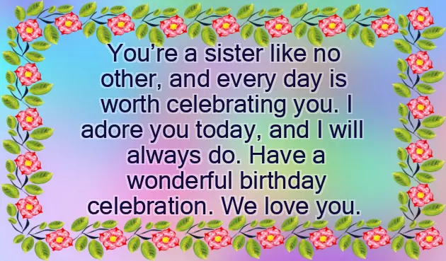 Happy Birthday My Sweet Sister Quotes Happy Birthday My Sweet Sister Quotes