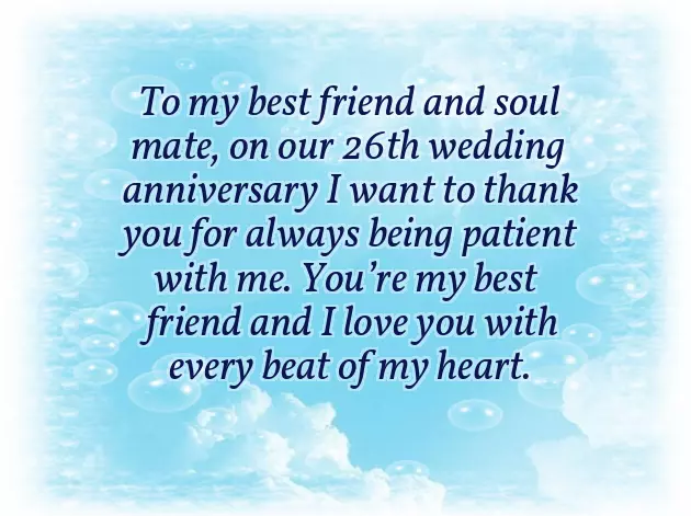 26Th Anniversary Wishes 26Th Anniversary Wishes